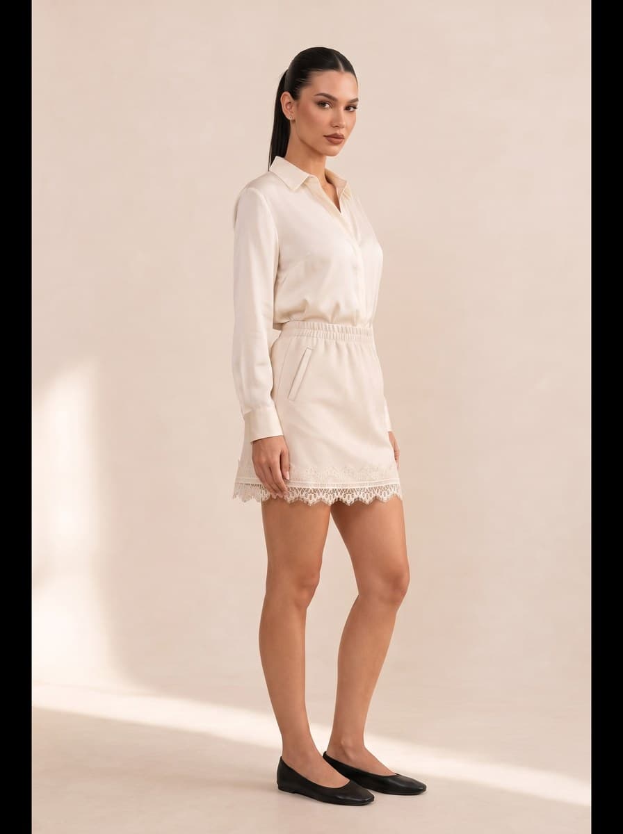 Suede Skort