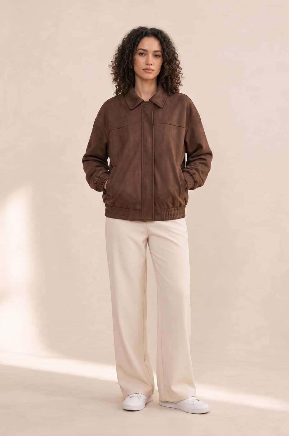 Suede Bomber Jacket
