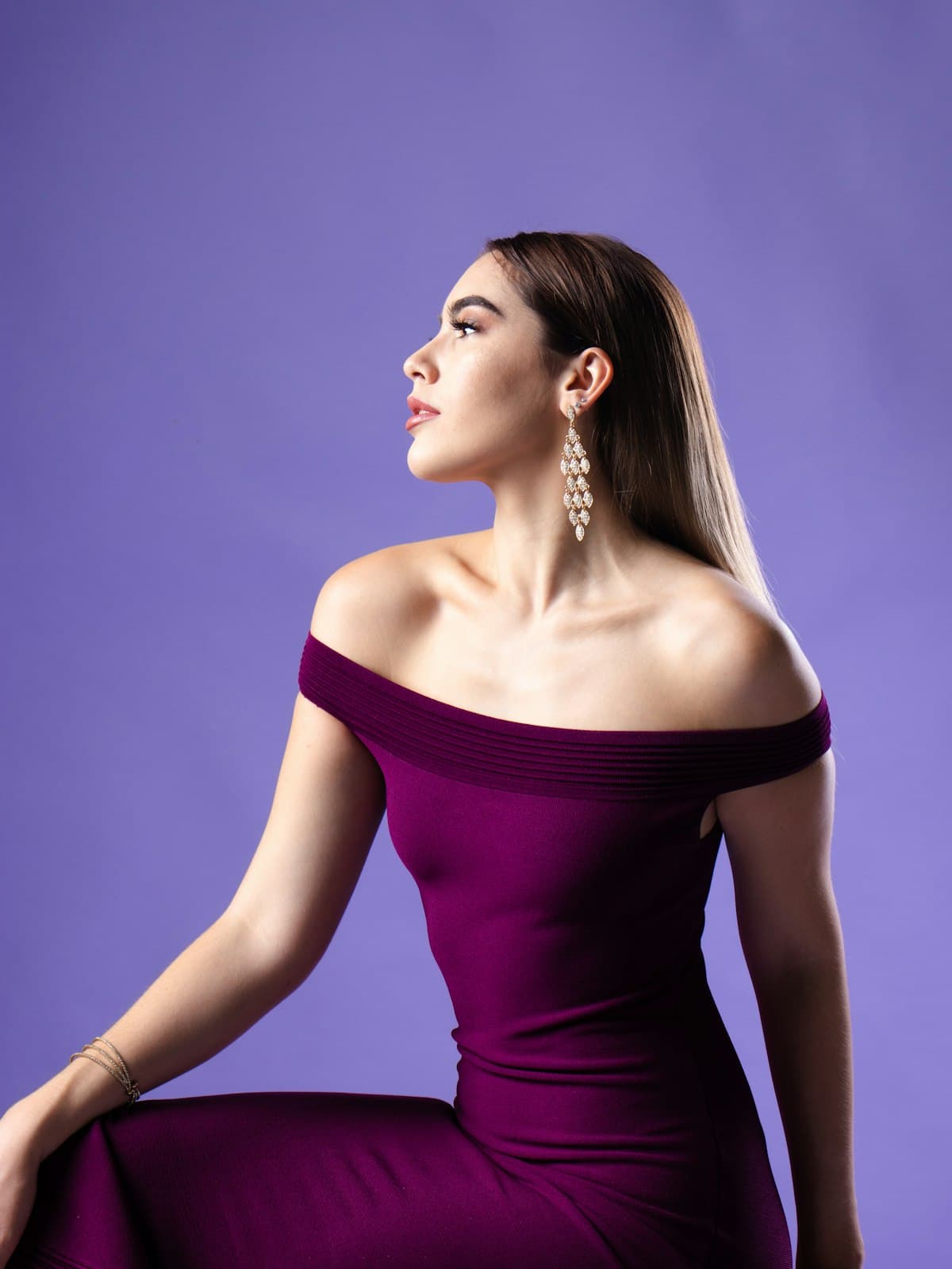 Column Dress — shimmer