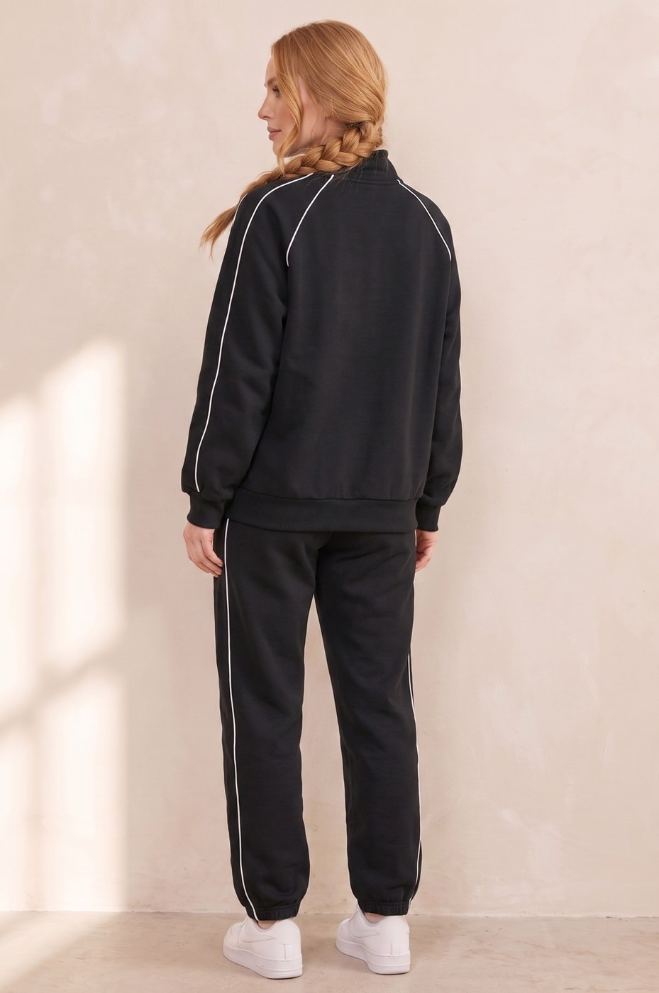 Piped Tracksuit — Black, view 4